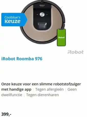 Coolblue iRobot Roomba 976 aanbieding