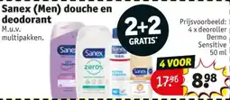 Kruidvat Sanex men douche en deodorant aanbieding