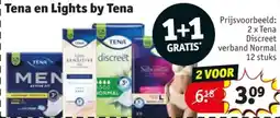 Kruidvat Tena en lights by tena aanbieding