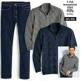 Damart Pull fantasietricot chiné aanbieding