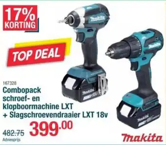 Combopack schroef- en klopboormachine LXT + Slagschroevendraaier LXT 18V