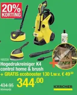 Cevo Hogedrukreiniger K4 control home & brush aanbieding