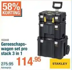 Cevo Gereeschaps wagen set pro stack 3 in 1 aanbieding