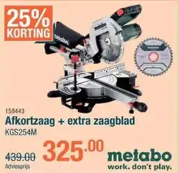 Cevo Afkortzaag + extra zaagblad KGS254M aanbieding