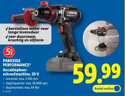 Lidl Accuklopboorschroefmachine, 20 V aanbieding