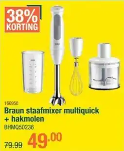 Cevo Braun staafmixer multiquick + hakmolen BHMQ50236 aanbieding