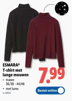 Lidl T-shirt met lange mouwen aanbieding