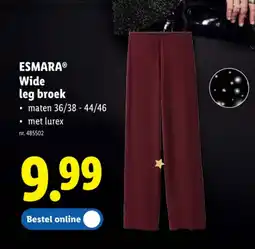 Lidl Wide leg broek aanbieding