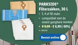 Lidl Filterzakken, 30 L aanbieding