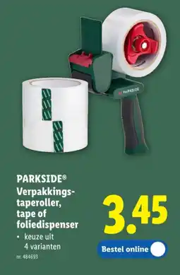 Lidl Verpakkingstaperoller, tape of foliedispenser aanbieding