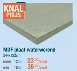 Cevo MDF plaat waterwerend aanbieding