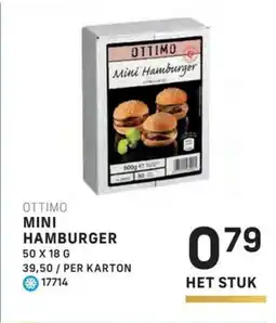 Bidfood Ottimo mini hamburger aanbieding