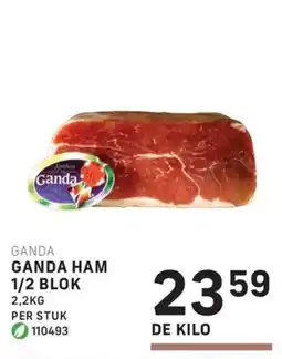 Bidfood Ganda ham 1/2 blok aanbieding