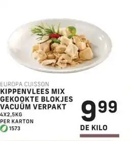 Bidfood Europa cuisson kippenvlees mix gekookte blokjes vacuum verpakt aanbieding