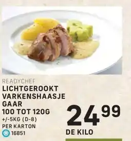 Bidfood Readychef lichtgerookt varkenshaasje gaar aanbieding