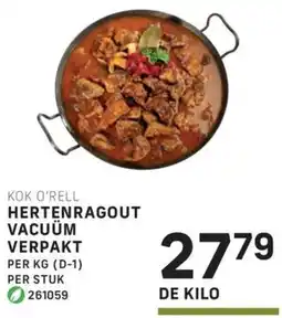 Bidfood Kok O'Rell Hertenragout vacuum verpakt aanbieding