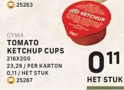 Bidfood Gyma tomato ketchup cups aanbieding