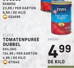 Bidfood Elvea tomatenpuree dubbel aanbieding