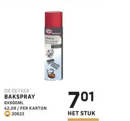 Bidfood Dr oetker bakspray aanbieding