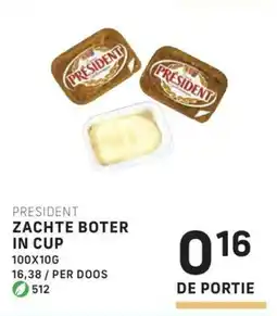 Bidfood President zachte boter in cup aanbieding