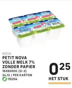 Bidfood Nova petit nova volle melk 7% zonder papier aanbieding