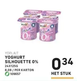 Bidfood Yoplait yoghurt silhouette 0% aanbieding