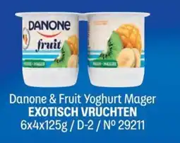 Bidfood Danone & fruit yoghurt mager exotisch vruchten aanbieding