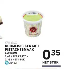 Bidfood Van gils roomijsbeker met pistachesmaak aanbieding