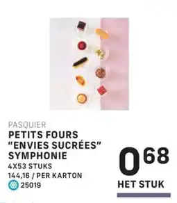 Bidfood Pasquier petits fours envies sucrées symphonie aanbieding