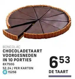 Bidfood Boncolac chocoladetaart voorgesneden in 10 porties aanbieding