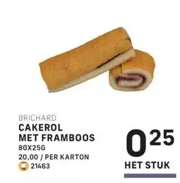 Bidfood Brichard cakerol met framboos aanbieding