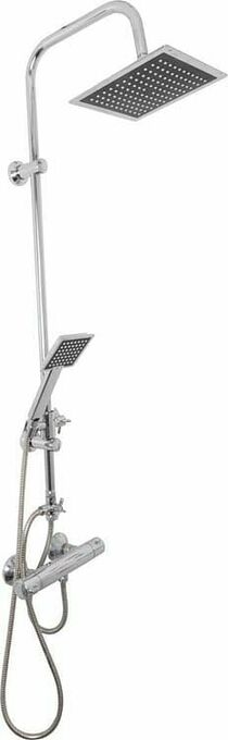 Zelfbouwmarkt Doucheset Xl 22x22 Cm L100 Cm Vierkant Zilver aanbieding