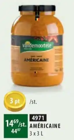 Bidfood Américaine aanbieding