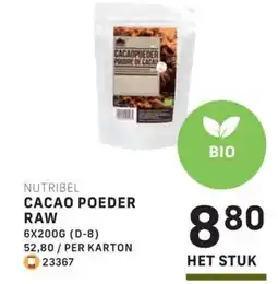 Bidfood Nutribel cacao poeder raw aanbieding