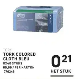 Bidfood Tork colored cloth bleu aanbieding