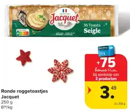 Carrefour Market Ronde roggetoastjes Jacquet aanbieding