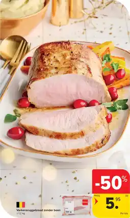 Carrefour Market Varkensruggebraad Zonder Been aanbieding