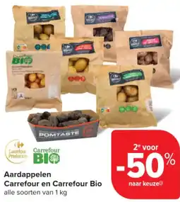 Carrefour Market Aardappelen Carrefour en Carrefour Bio aanbieding