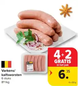 Carrefour Market Varkens / Kalfsworsten aanbieding