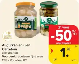 Carrefour Market Augurken en uien Carrefour aanbieding