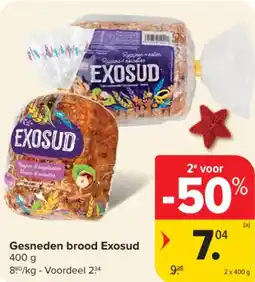 Carrefour Market Gesneden brood Exosud aanbieding