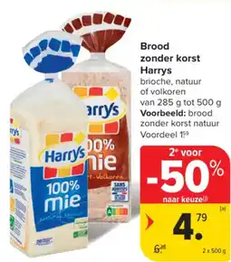 Carrefour Market Brood zonder korst Harrys aanbieding