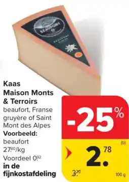 Carrefour Market Kaas Maison Monts & Terroirs aanbieding