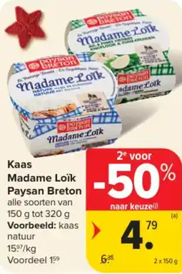 Carrefour Market Kaas Madame Loik Paysan Breton aanbieding