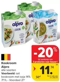 Carrefour Market Kookroom Alpro aanbieding