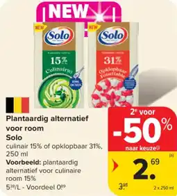 Carrefour Market Plantaardig alternatief voor room Solo aanbieding