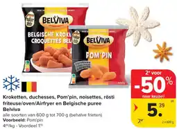 Carrefour Market Kroketten, Duchesses, Pom'pin, Noisettes, Rösti Friteuse / Oven / Airfryer en Belgische puree Belviva aanbieding