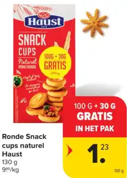 Carrefour Market Ronde Snack cups naturel Haust aanbieding