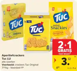 Carrefour Market Aperitiefcrackers Tuc LU aanbieding