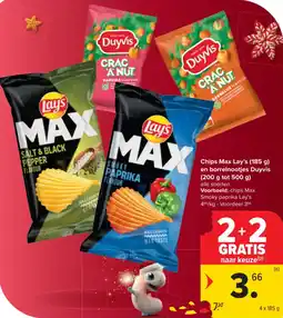 Carrefour Market Chips Max Lay's en Borrelnootjes Duyvis aanbieding